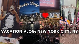 VACATION VLOG New York City  Times Square  Statue of Liberty  Brooklyn Bridge  So Much More [upl. by Lemay]