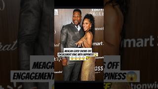 Meagan Good Shows Off Engagement Ring with Happiness fashion engagement jonathanmojor lovestory [upl. by Ahsilef]