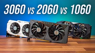 RTX 3060 vs RTX 2060 vs GTX 1060  12 Game GPU Comparison [upl. by Ettenahc]