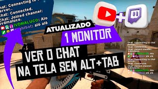 ✅COMO LER CHAT DA LIVE COM UM MONITOR ver chat YOUTUBE E TWITCH na tela [upl. by Eelahs]