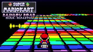 Super Mario Kart SNES  Rainbow Road RemixRemaster [upl. by Oemor]