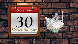 30 Novembre 2023  Verset du jour [upl. by Atiniv]