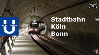 Stadtbahn Köln  Bonn  Stadtbahn RheinSieg  UBahn  Tram  Metro  Cologne  Light rail Germany [upl. by Ameehsat]