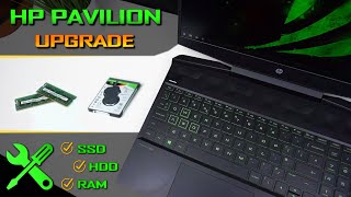 HP Pavilion 15 Gaming Upgrade RAM  SSD  HDD  Disassembly Guide [upl. by Alegnaoj]