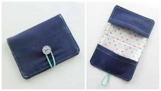 StepbyStep Sewing Fabric Business Card  Money Card Holder [upl. by Htebesile]