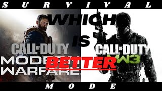 Modern Warfare Vs MW3 Survival Mode  Which is BETTER  A Comparison [upl. by Teferi]