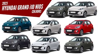 2023 Hyundai Grand i10 NIOS  All Color Options  Images  AUTOBICS [upl. by Idnic472]