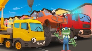 The Wheels on the Trucks with Geckos Garage  Big Trucks Song [upl. by Junia148]