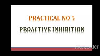 Proactive Interference Practical in Urdu [upl. by Adriene]