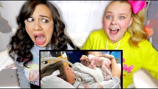 REACTING TO RAW FOOTAGE OF MY BIRTH WITH JOJO SIWA [upl. by Collimore]