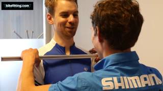 Etude posturale Shimano Bikefitting statique  Materielvelocom [upl. by Raina]