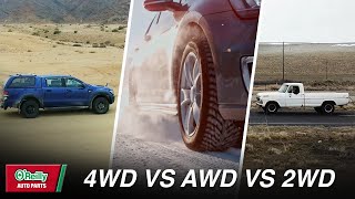 The Difference Between 4WD AWD and 2WD Drivetrain Comparison [upl. by Nitsir]