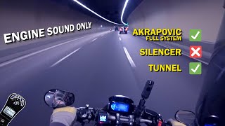 Honda CB650R Akrapovic Full System Exhaust  HD Sound  LOUD EXHAUST TUNNEL ACCELERATION [upl. by Tine]