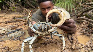 GIANT SWAMP CRAB CATCH AND COOK [upl. by Aseefan]