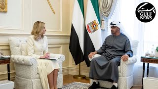 UAE President receives Olena Zelenska commits 4m in humanitarian aid for children in Ukraine [upl. by Atolrac]