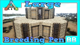 Ark How To Build A Large Breeding Pen [upl. by Ayotol]