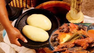 Making Authentic Ghanaian Fufu in London A StepbyStep Guide \ Home Made [upl. by Donal472]