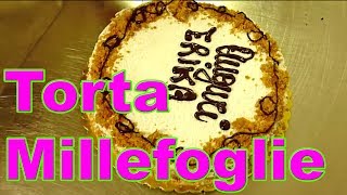 Torta Millefoglie per Festa di Compleanno Bambino o Comunione  Pasta Sfoglia Crema [upl. by Euqininod]