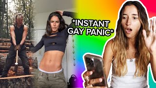 Reacting to ACTUALLY GOOD Lesbian Thirst Traps on Tik Tok 🏳️‍🌈 [upl. by Tada]