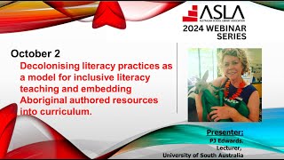 Decolonising literacy practices as a model for inclusive literacy teaching  ASLA [upl. by Raine]