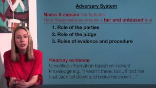 VCE Legal Studies  Adversary System [upl. by Ecnarolf682]