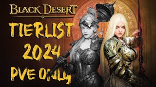 BDO  Ultimate Class Tier List  2024  PvE Only [upl. by Nylasor900]