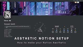 How to make your Notion Aesthetic  Notion Aesthetic Setup Tips and Tricks [upl. by Bernadine520]