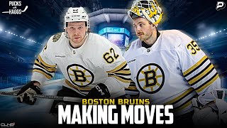 Bruins offseason moves begin  Pucks with Haggs [upl. by Yorled694]