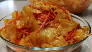 🥕КОЧАН КАПУСТЫ И Одна Морковка  ОБАЛДЕННАЯ КАПУСТА По КОРЕЙСКИ 🍲 [upl. by Noryak889]