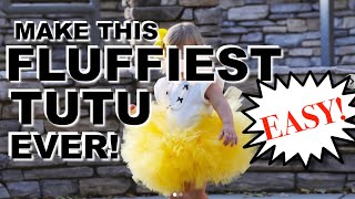 DIY EASY FLUFFY tutu tutorial NO SEWING REQUIRED [upl. by Bennink199]