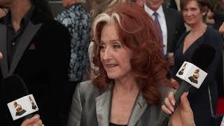 BONNIE RAITT Red Carpet Interview  2022 GRAMMYs [upl. by Nauq25]