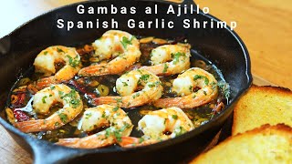 Gambas al Ajillo Spanish Garlic Shrimp Recipe [upl. by Suehtomit]