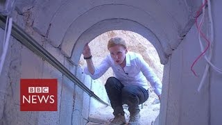 Gaza crisis Inside a Hamas tunnel  BBC News [upl. by Blaze]