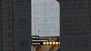 Pain Assessment scale ⚖️  Bsc H Nursing students viralvideo ytshorts [upl. by Ailina794]