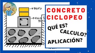 👷CONCRETO CICLOPEO👷  ¿Calculo ¿Aplicación [upl. by Willy]