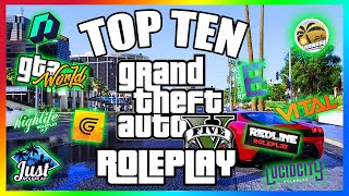 TOP 10 BEST GTA 5 ROLEPLAY SERVERS UPDATED 2022 [upl. by Naerad790]