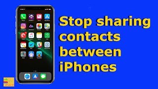 How to stop sharing contacts between iOS devices [upl. by Sandberg]