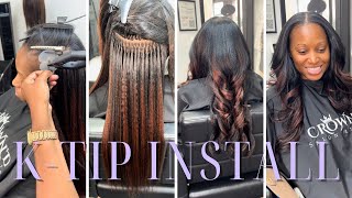 KTip Install amp Keratin Treatment w Kinky Straight Extensions from Crown’d Salon Studio [upl. by Janean]