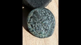 Kings of Epirus Pyrrhus Ancient Bronze Coin Greek God Zeus [upl. by Morville593]