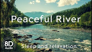 8D River Relaxing River Sounds  Peaceful Stream  8 Hours Long  Nature Sounds Video [upl. by Willin]