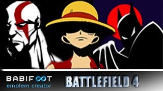 Battlefield 4 Emblem  Kratos Luffy Batman TBOC Premium [upl. by Alwin618]