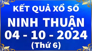 Xổ số Ninh Thuận ngày 4 tháng 10  XS Ninh Thuan  XSNT 410  Xổ số kiến thiết Ninh Thuận hôm nay [upl. by Minica]