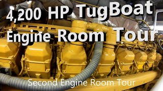 4200 HP Tug Boat Engine Room Tour [upl. by Coppinger]