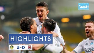 Highlights Leeds United 50 Stoke City  201920 EFL Championship [upl. by Llemmart]