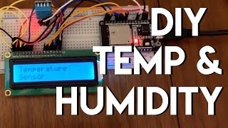 ESP32 Temperature amp Humidity Sensor with LCD Display [upl. by Atsyrhc]