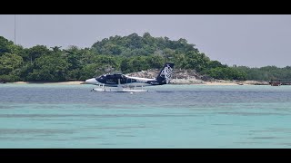 Bawah Reserve  seaplane arrival to our beautiful Indonesian private island resort [upl. by Nafri]