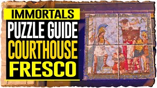 Athenas Courthouse Fresco Guide 12 Chairs Puzzle  Immortals Fenyx Rising [upl. by Meadows433]