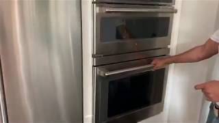 GE Cafe series oven rack removal and putting it back [upl. by Zetrok]