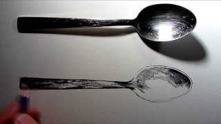 How to Draw a Spoon using a 4B Pencil [upl. by Nnaeilsel119]