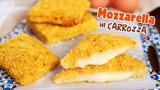 MOZZARELLA IN CARROZZA FILANTE al FORNO  Doppia Panatura Con e Senza Uova  Ricetta Facile [upl. by Ailecara]